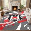 Besiktas JK Carpet Door Mat for Living Room or Bedroom Protective Mat Under Chair Office Decoration Christmas Gift Birthday Present