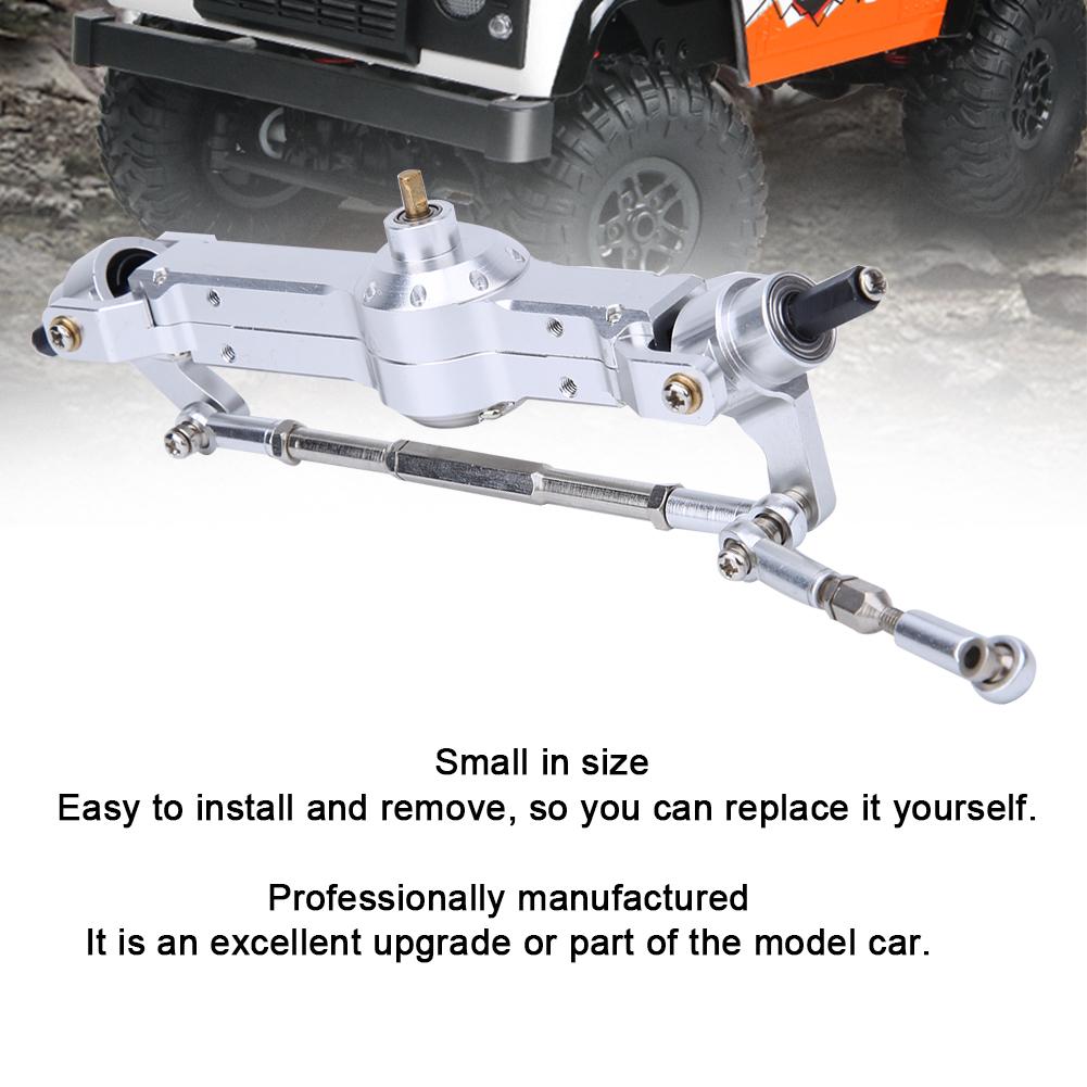 Aluminum Alloy Front Gearbox Assembly Fit for MN D90 MN 91 FJ 45 Upgrade Accessories(Silver MN 007S )