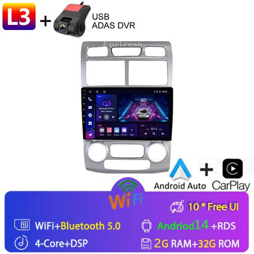 Fortress  Android 10 Car Radio For Kia Sportage 2 2004 2005 2006 2007-2010 Android Auto Multimedia Player Stereo BT 2din DVD HU