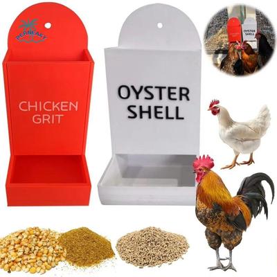 Hanging Chicken Feeder Trough Wide Mouth Creative Gravity Poultry Feeder Precision Gravity Coop Feeding Station Oyster Shell