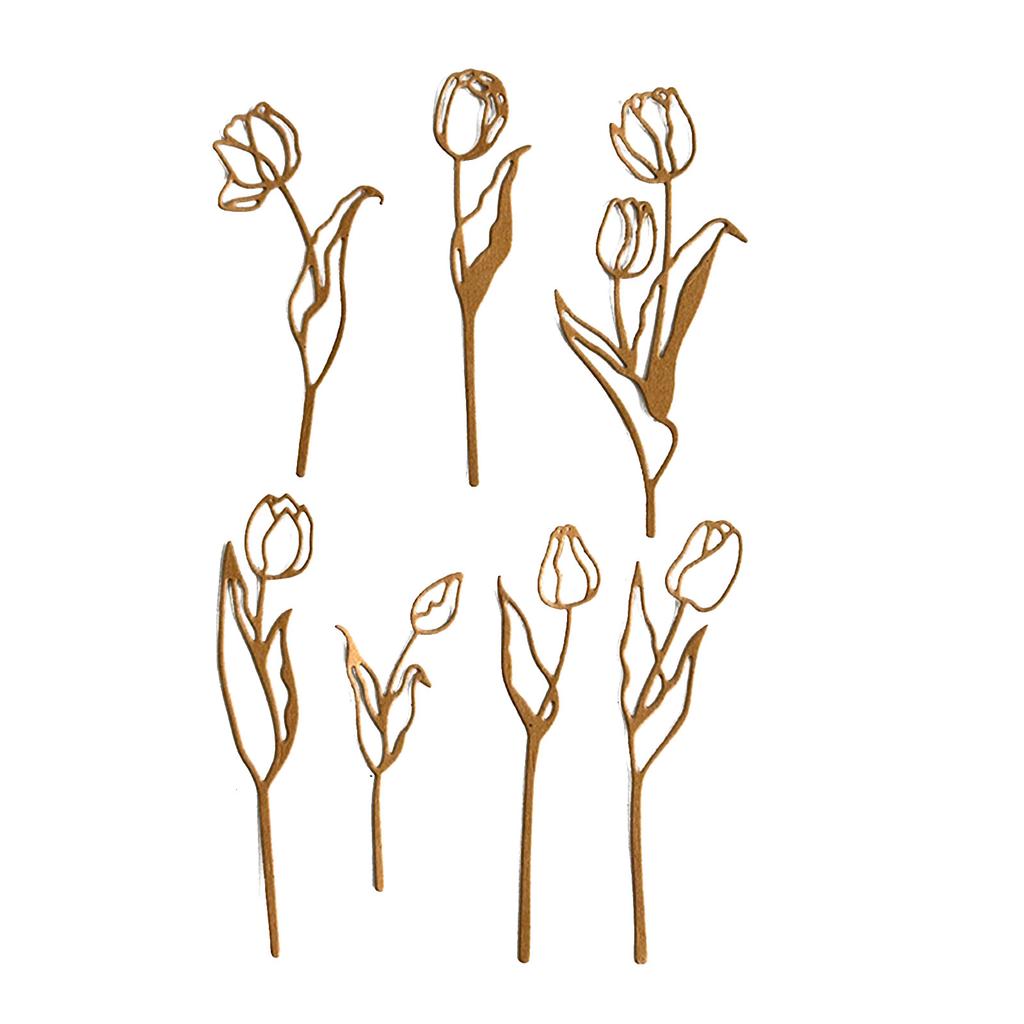 Flower Die Cut Decorative Embossing Paper Die Carbon Steel Cutting Dies For Card Making Scrapbooking Album Bookmarks