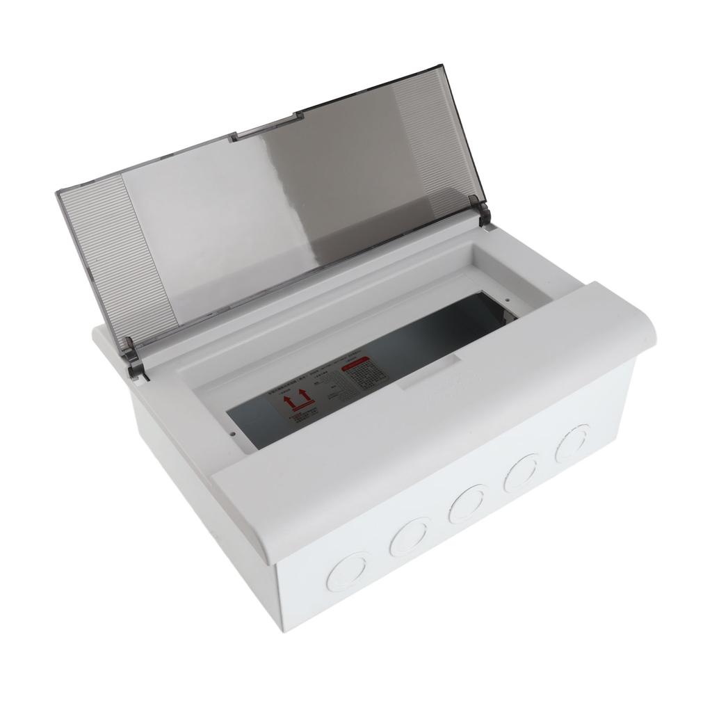 13-Wege Stromverteilerkasten Transparente Abdeckung Unterputz Sicherungskasten mit DIN-Schiene