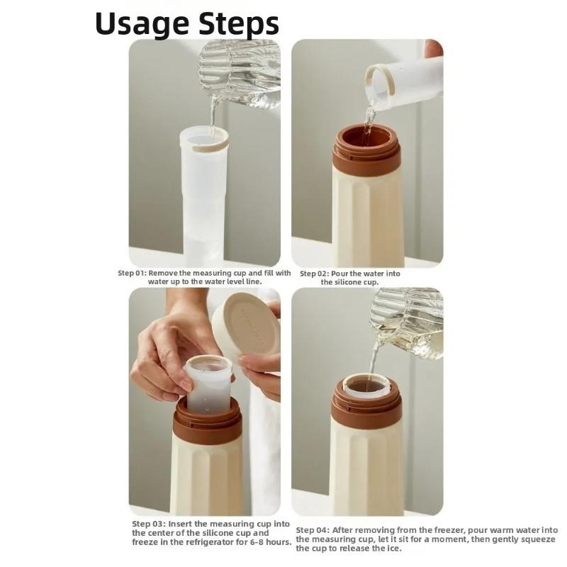 Bpa Free Silicone Ice Cube Cup Squeeze Pop Ice Tray For Soda Juice Workout Hiking Portable Freeze Drink Cooler
