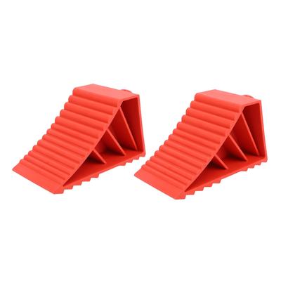 2 Piezas Calibradores de Rueda de Alta Resistencia Calibradores de Rueda Sólidos de Goma Antideslizantes Tope de Rueda Rojo para Coche