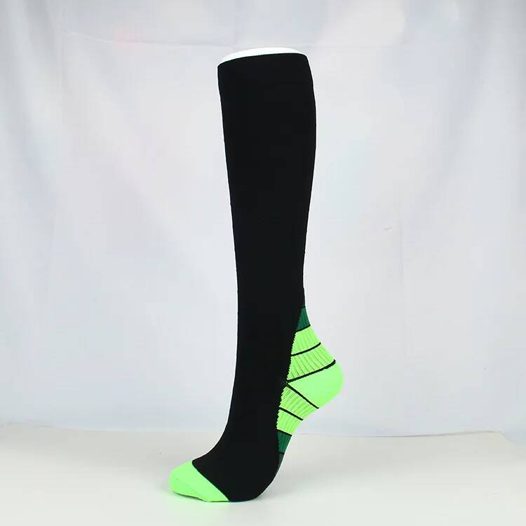 Running Compression Socks Women Men Knee High Sport Stockings White Racing Pressure Run Compress Long Nylon Multi Color