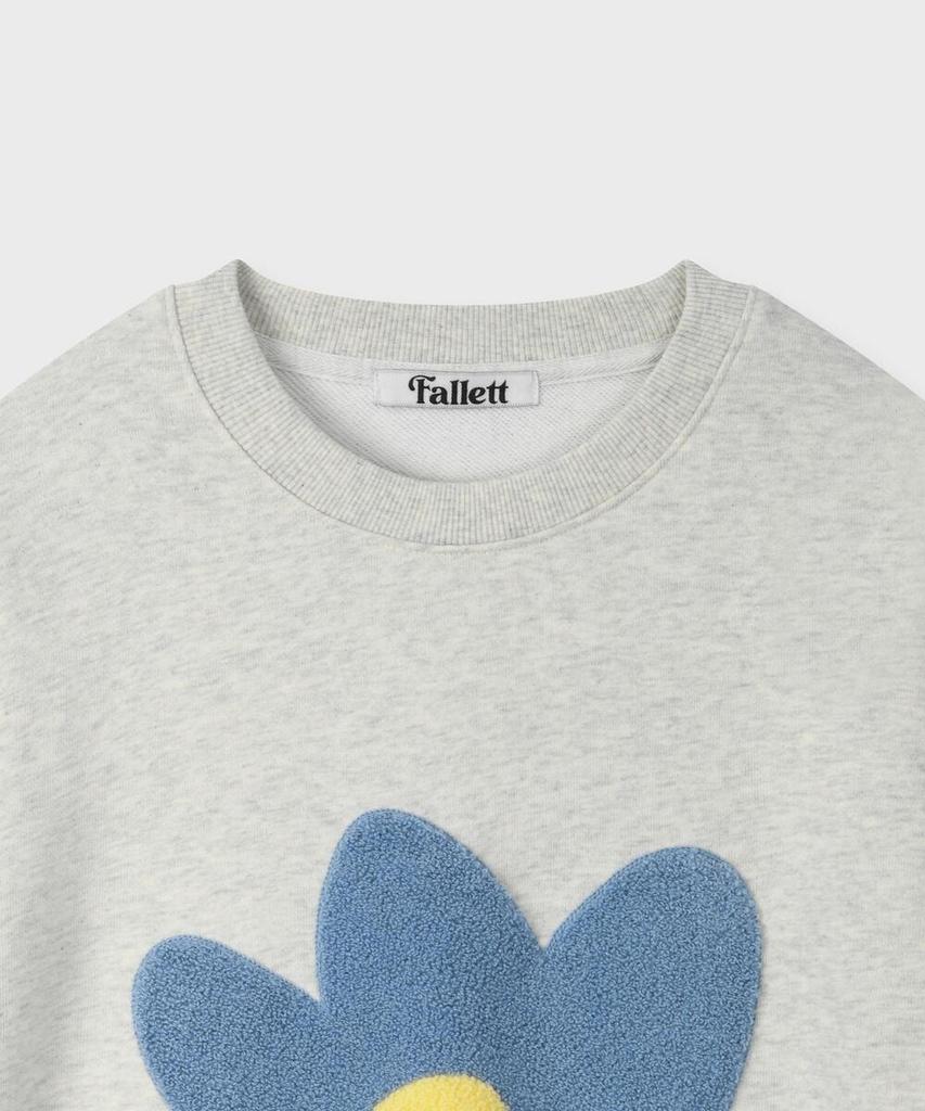 FALLETT Boucle Flower Sweatshirt Oatmeal