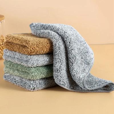 1/5pcs Bamboo Charcoal Fiber Water Absorption Cleaning Cloth Rags Non-Stick Oil Washing Kitchen Towel Household Cleaning Tools