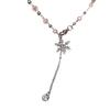 Elegant Rotatable Zircon Snowflake Pendant Necklace - High-End Luxury Clavicle Sweater Chain