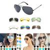 Vintage Oversized Fashion Mirror Lens Sunglasses For Women And Men With Metal Frame
