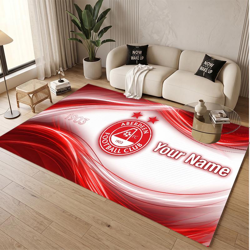Personalized Crystal Velvet Carpet Aberdeen FC Pattern Non Slip Floor Rug