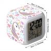 Kids Alarm Clock 7 In 1 LED Night Light with Wake Up Function Display Time Date Temperature USB Powered Color Changing Lamp