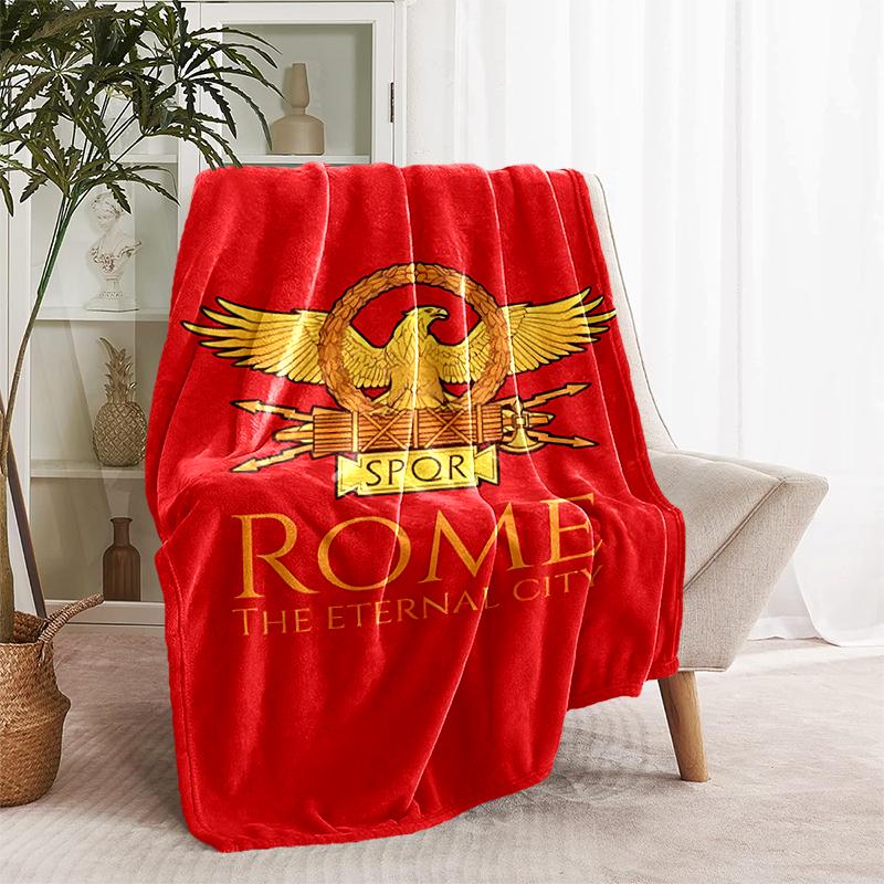1pc Blanket SPQR Roman Eagle1 Print Design, Lightweight Blanket for Sofa, Bed- Soft &Warm, Gift for All Seasons like Christmas, Halloween