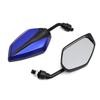 Uxcell Motorcycle Rear View Mirrors Pair Blue Black Adjustable Polygon Rear Side View Mirrors Applicable To Motorcycles and Scooters