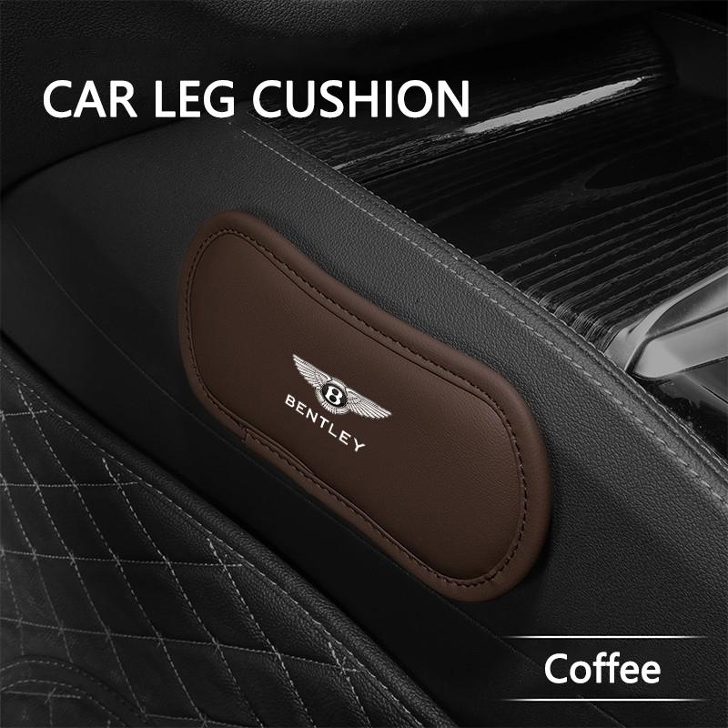 Car Knee Cushion Pad Leather Soft Memory Foam Leg Support Mat For New Bentley Flying Spur Continental GT Bentayga Mulsanne