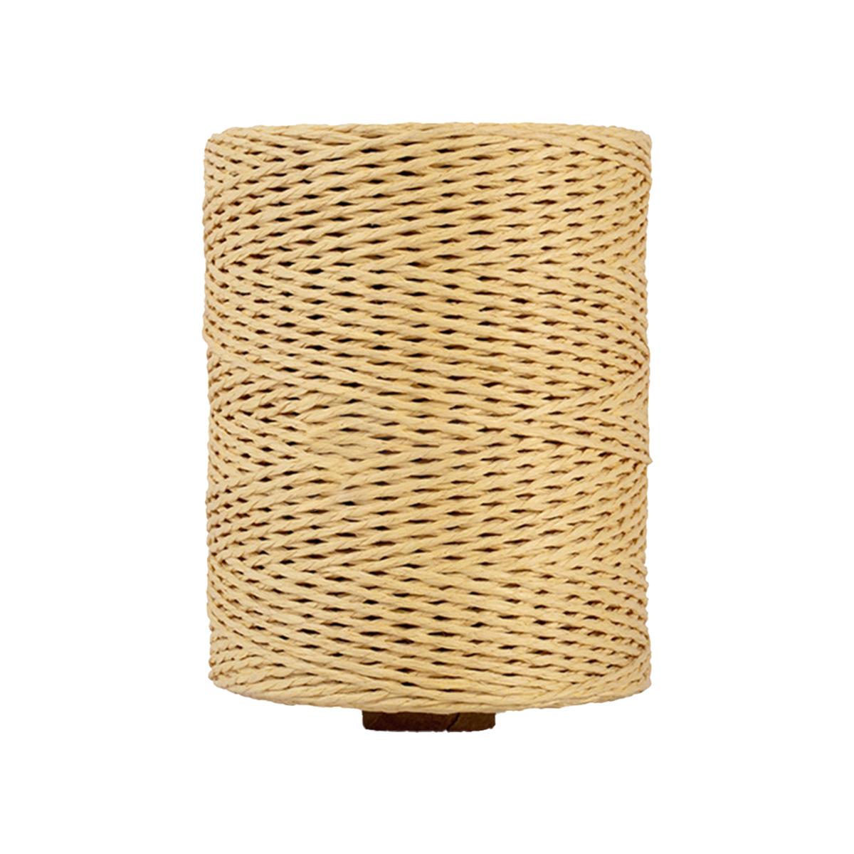 

Natural Cotton Raffia Yarn Brown Crochet Summer Sun Hat Yarn Cup Covers, Summer Hats, Beach Bags, 300M