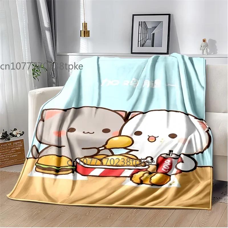 Cute Bubu and Dudu Series Blanket Flannel Cozy Soft Fleece Bedspread Classic Cartoon Blanket,Decke