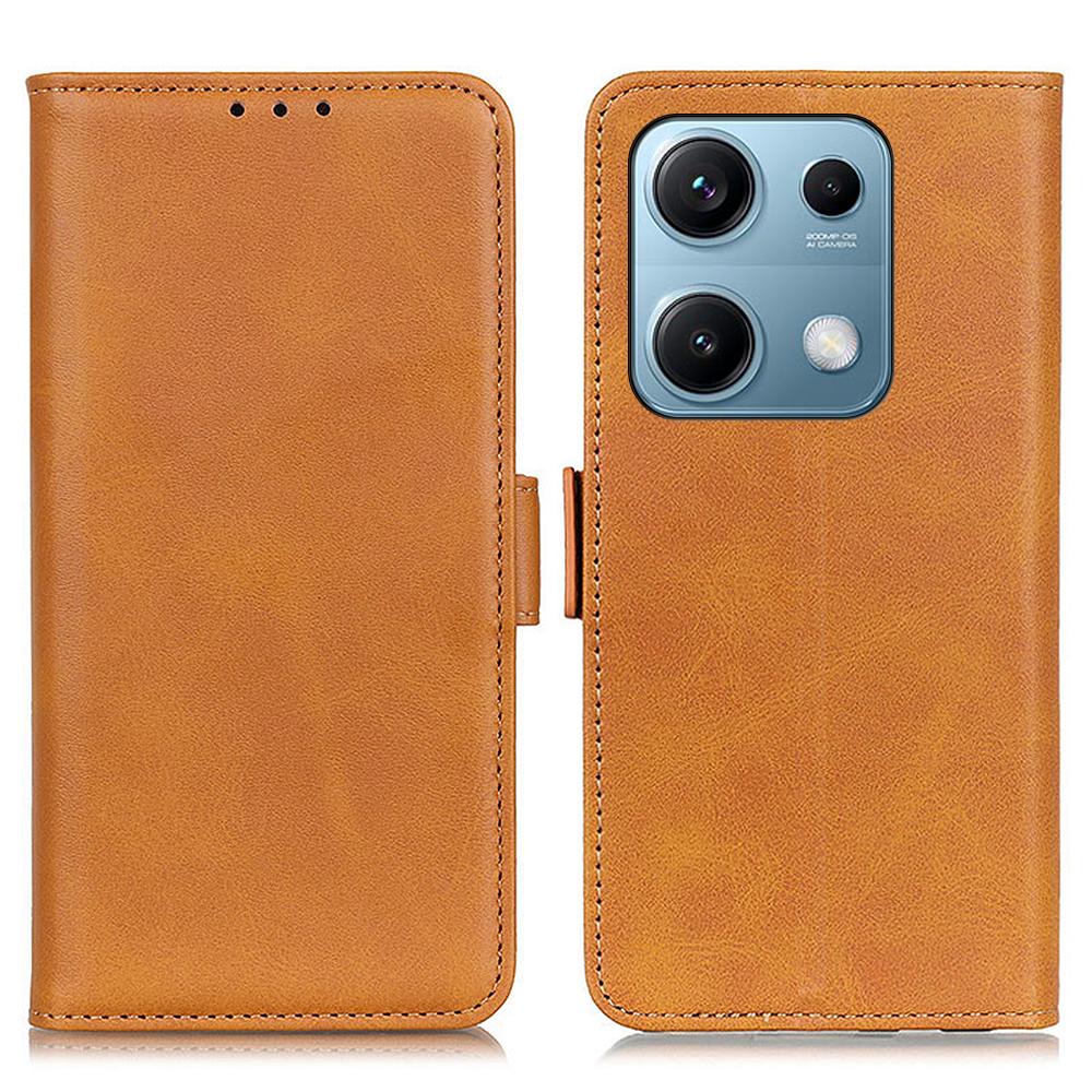 For Xiaomi Redmi Note 14S 4G Case Stand Cowhide Texture PU Leather Phone Cover