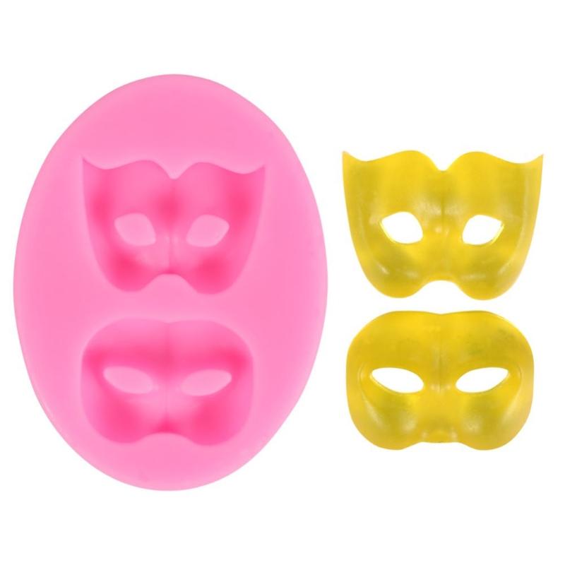 3D Halloween Ball Mask Fondant Mold Silicone Cake Decorating Mould DIY BakewareT