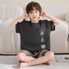 100% Cotton Kids Pajama Set Short Sleeve Shorts Cartoon Print Sleepwear Boys Ages 8