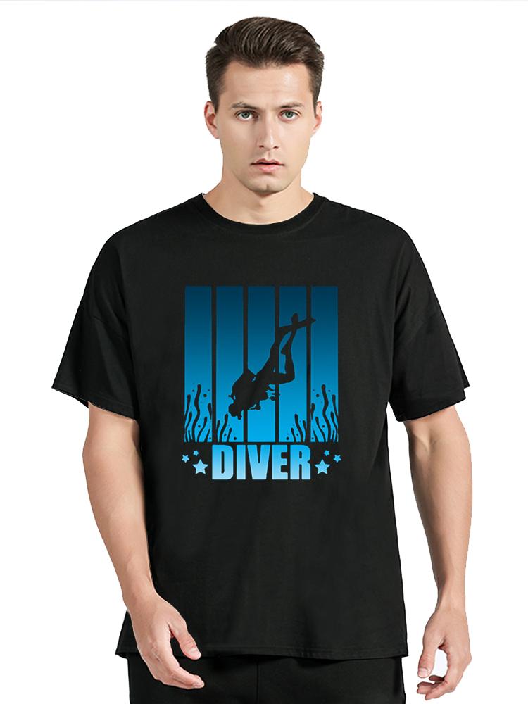 Scuba Dive T-Shirt Summer Fashion Casual Graphic Cotton T Shirt Clothing Oversized Unisex Fitness tshirt Tops Tees
