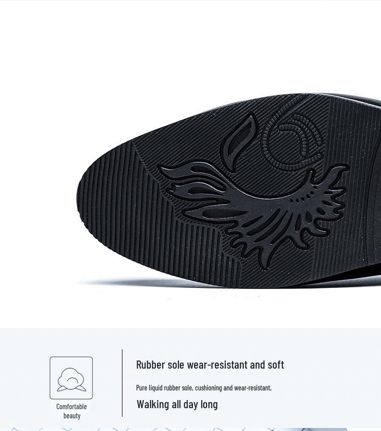 Men's Plus Size Pointed Toe Slip-on Leather Shoes for Formal, Business, Casual, or Wedding Events