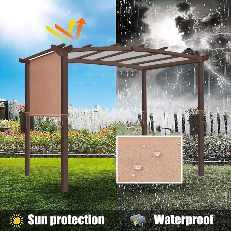 Universal Gazebo Replacement Canopy Waterproof 190T Polyester Fabric Fit Most Outdoor Patios Shelter Top For All Weather Protective