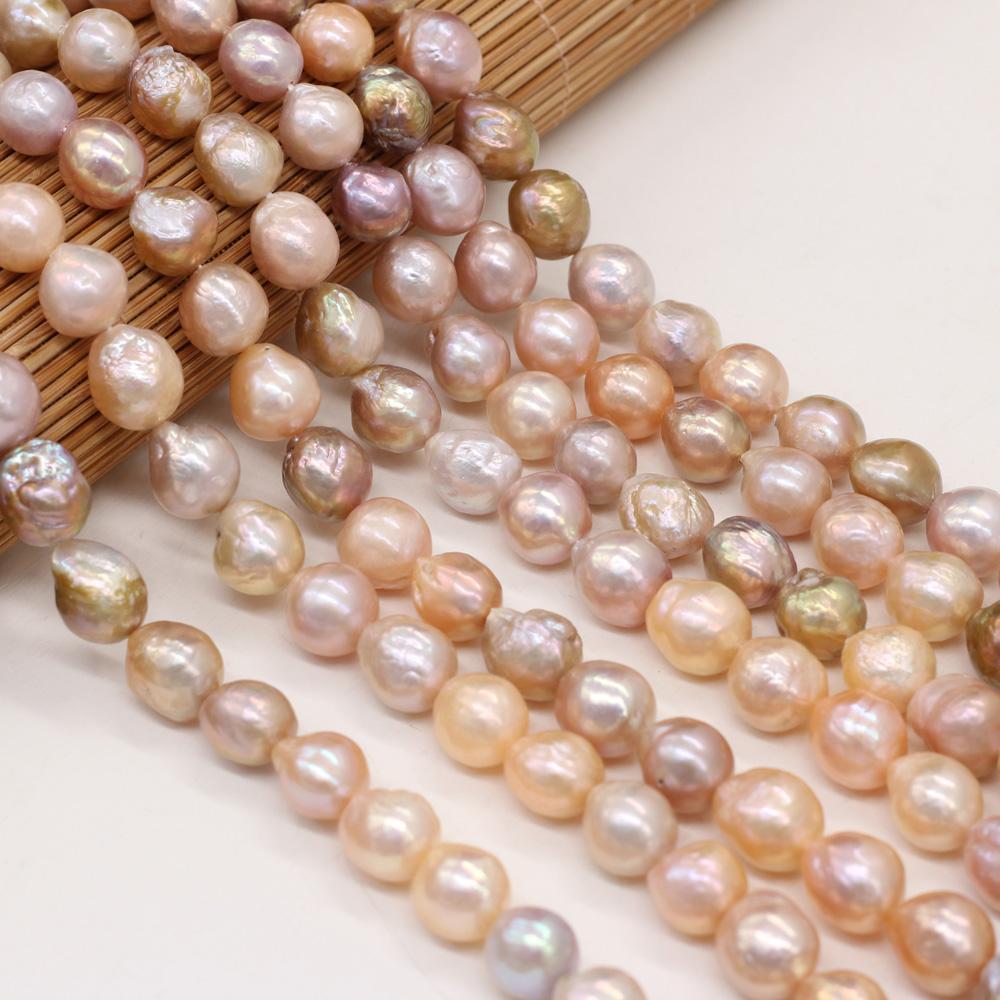1String, Irregular Baroque Pearls, Multicolor Natural Freshwater Pearl Beads, 9-10mm, for DIY Necklace Bracelet Accessories, Jewelry Making, 36cm