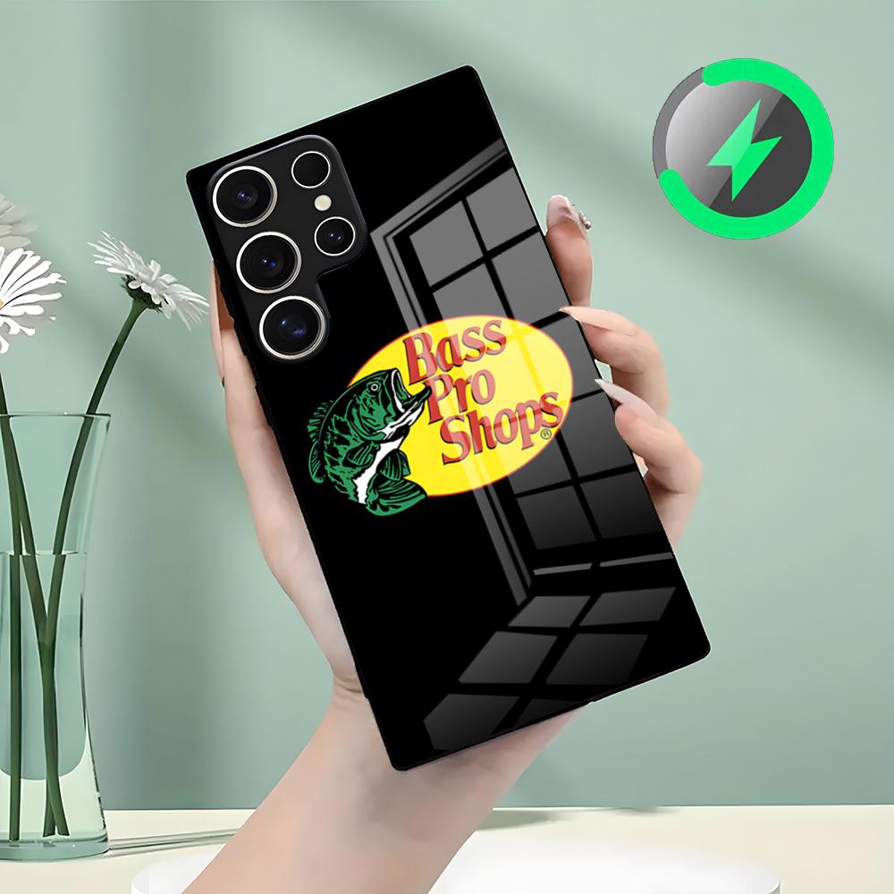 B-bass-P-pro-s-shops Phone Case For Samsung S26 S25 S24 S23 S22 S21 S20 Edge Ultra Plus FE For Magsafe Glass Case