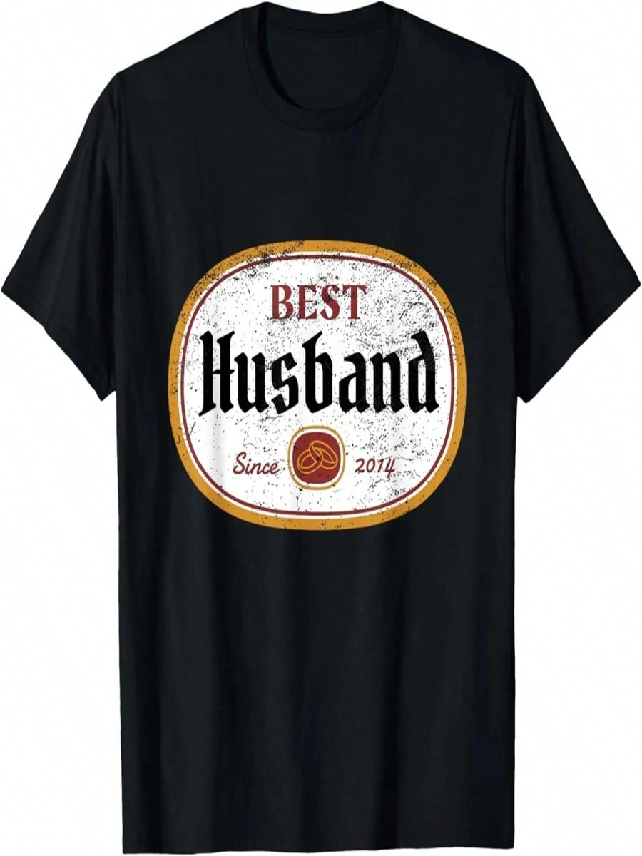 unisex Wedding Anniversary Best Husband Since 2014 T-Shirt S разноцветный