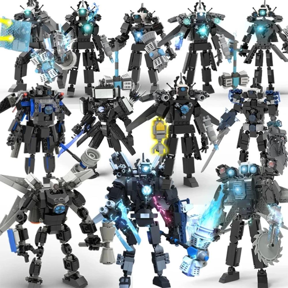 MOC Skibidi Toilet Building Blocks Set Titan Speakerman Cameraman Tvman Bricks DIY Model Toys For Kid New Year Birthday Gifts