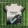 Maillot de Football en Fibre de Bambou pour Homme Manches Courtes Blanc Édition Fan Sports d'Hiver