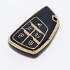 5 Buttons For GMC Yukon Gold Edge TPU Shell for Buick ENVISION S Plus Avenir for Chevrolet Tahoe Suburban Car Key Case Fob Cover