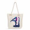 Multifunctional Gymnastics Printed Thick Rope Shoulder Beach Bag Casual Large Capacity Handbag 0244 CLE