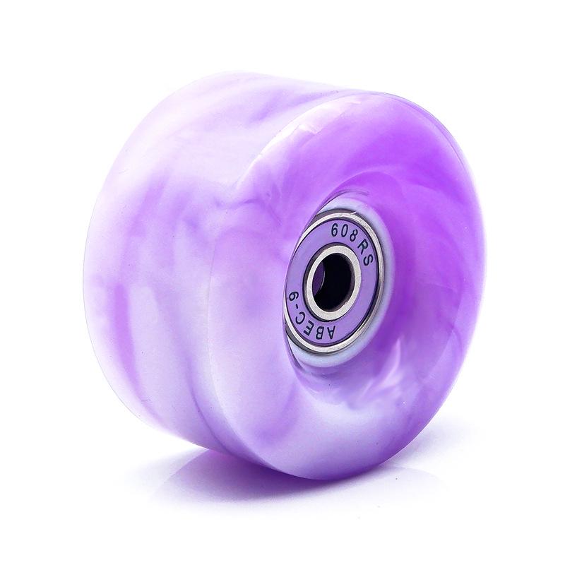 "Patines de Doble Fila con Ruedas de PU de Color Mixto Bicolor 82A de Alta Elasticidad, No Luminosas"