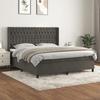 Maison Exclusive - Somier de láminas para cama y colchón Gris oscuro 180x200cm Terciopelo