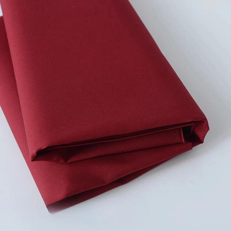 Wide 140cm Cotton Poplin Fabric Solid Color White Red Black for Sewing Accessories Quilting Patchwork Handmade 100/300/500cm