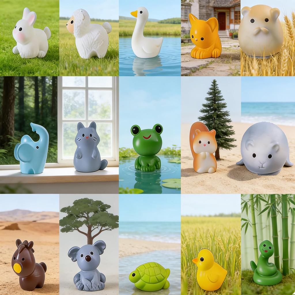 15 Animal Zodiac Cute Small Miniature Miniature Landscape Garden Planter Creative Small Perfect Gift Figurines, Ornaments, Resin, Animals, Figurines,