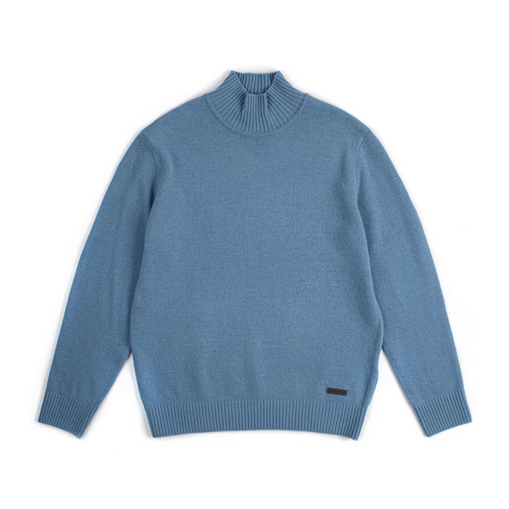 Brompton London Soft Wool Half Neck Sweater - Sky Blue (P234Mkt221) Sky Blue/100