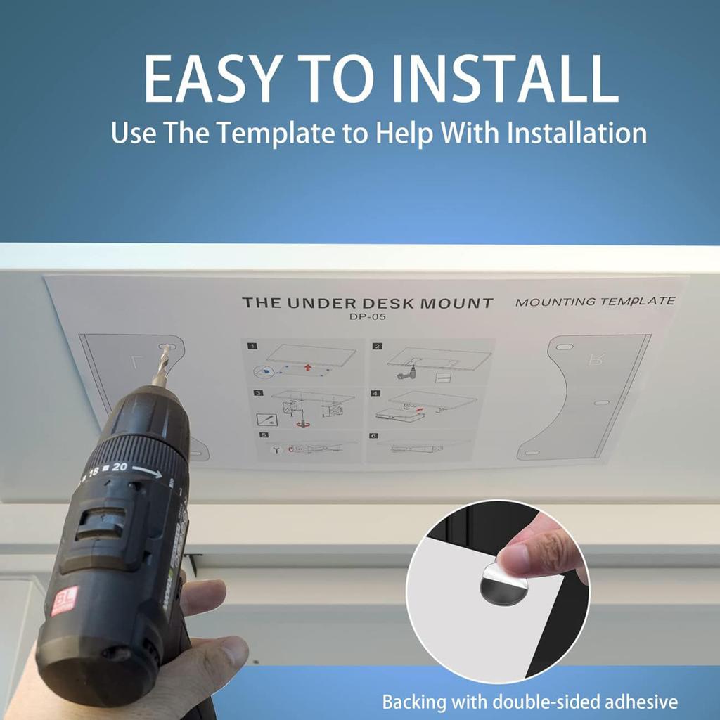 Metallfeste under skrivebordet Plassbesparende spillorganisatorer Oppbevaringsbrakett i metall Enkel å bruke for PS5-konsoll og kontroller