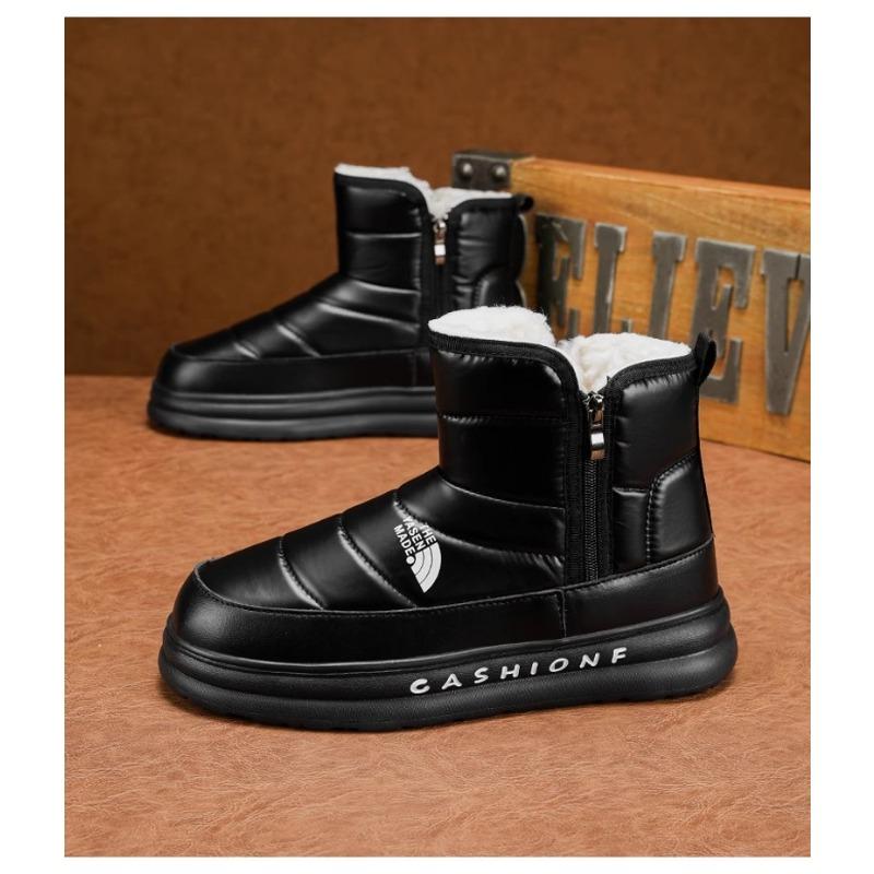 

Мужские зимние утепленные шерстяные водонепроницаемые уютные теплые холодные легкие походные водонепроницаемые нескользящие ботинки на толстой подошве для снега 45 чёрный