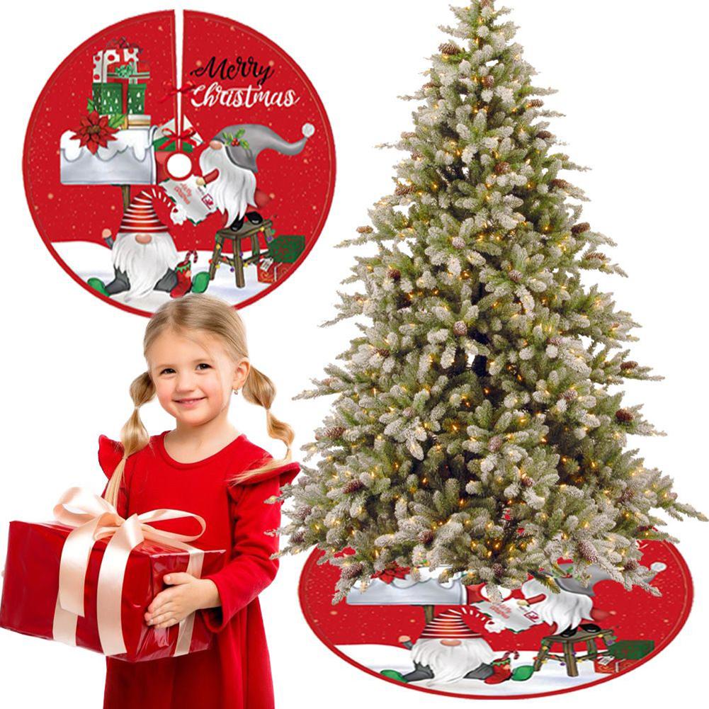 Christmas Tree Skirt Base Floor Mat Cover Xmas Tree Ornament Decoration