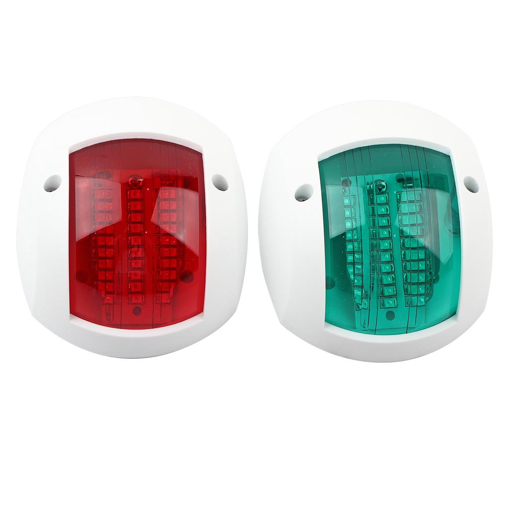 Pair of Signal Lamp Spherical Red Green LED Waterproof Boat Navigation Light  12V-24V 3W