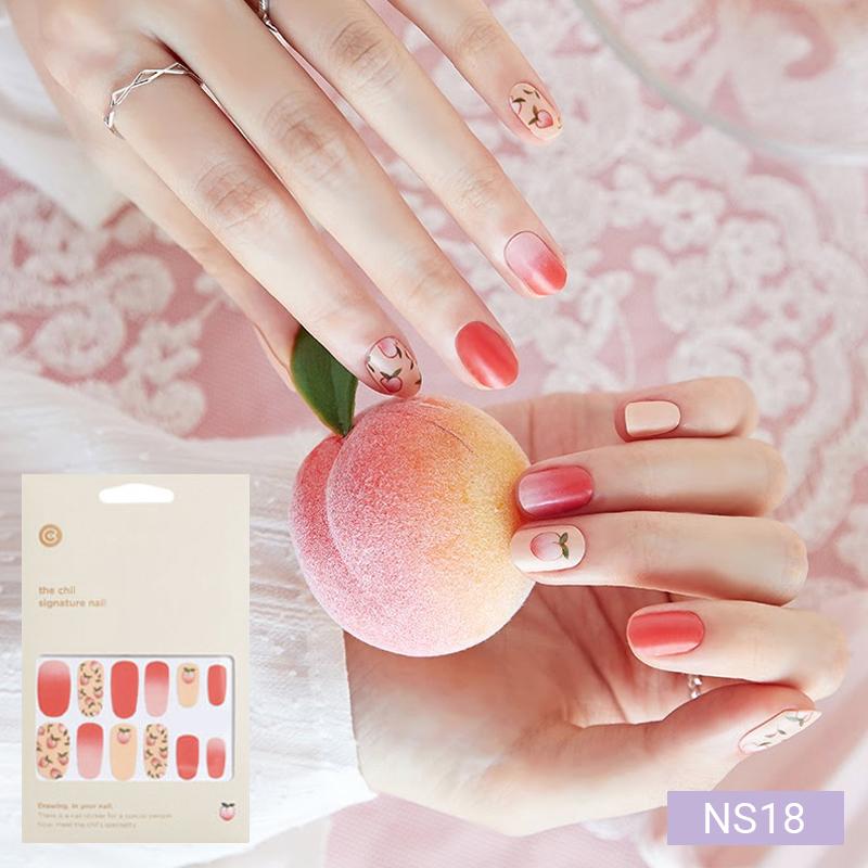 Cute Pastel Nail Stickers 24pcs | Press-On Strips, Bunny, Bear&Star Designs, Easy Peel