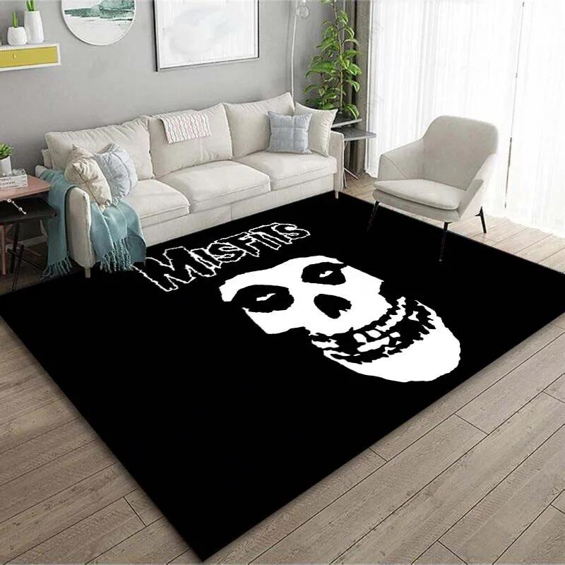 Band M-Misfits Patterned Floor Mat 15 Size Living Room Bedroom Bedside Bathroom Floor Mat Bar Club Area Rug Living Room Decor