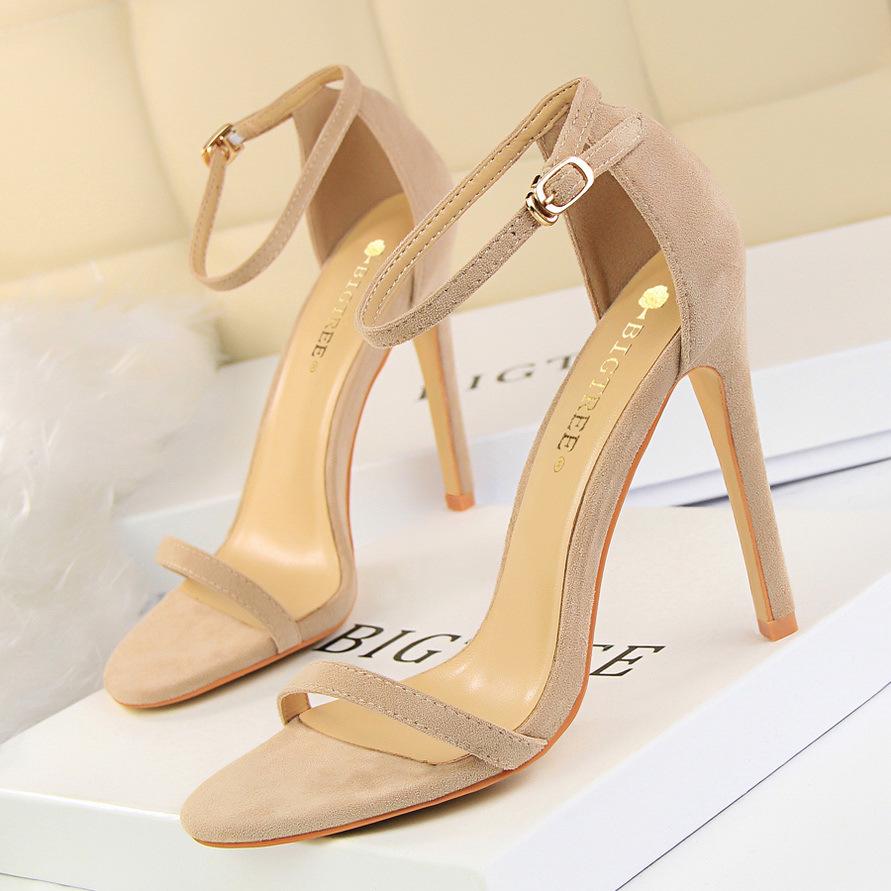 Fashion 2024 Summer Women Extreme High Heels Sandals Gladiator Classic Strap Shoes Lady Nude Platform Nightclub Simple Fashion 126-9