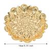 Gold Metal Coffee Tea Tray Retro Embossed Round Flower Tray Turkish Serving Tray  Outdoor Use