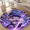 1pc Genshin Impact Beelzebul1 Design Printed Area Round Carpet for Bedroom Living Room Home Decor Rugs Mat Non Slip Mat Rug for Bedside