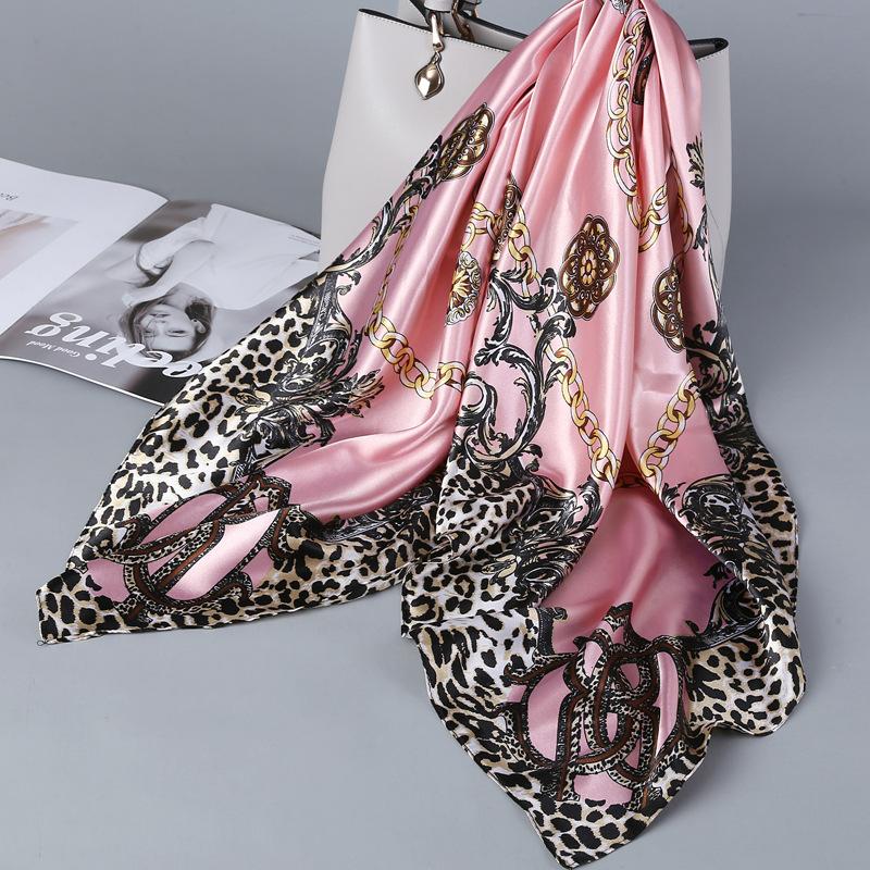 Women Silk Square Scarf Lady Bandana Head Wrap Shawl Satin Foulard Female Large Hijab Neckerchief Scarves Pashmina Headband