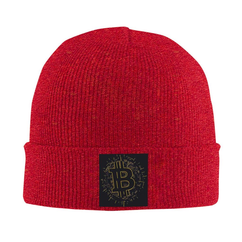 Bitcoin BTC Crypto Currency Warm Knitted Cap Winter Knit Bonnet Hat Skullies Beanies Hip Hop Caps for Unisex