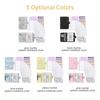 A6 Budget Binder with Marble Texture Pattern PU Leather Notebook Cover Zipper Envelopes Lable Stickers Ruler Used as Money Organizer System Bill Mone